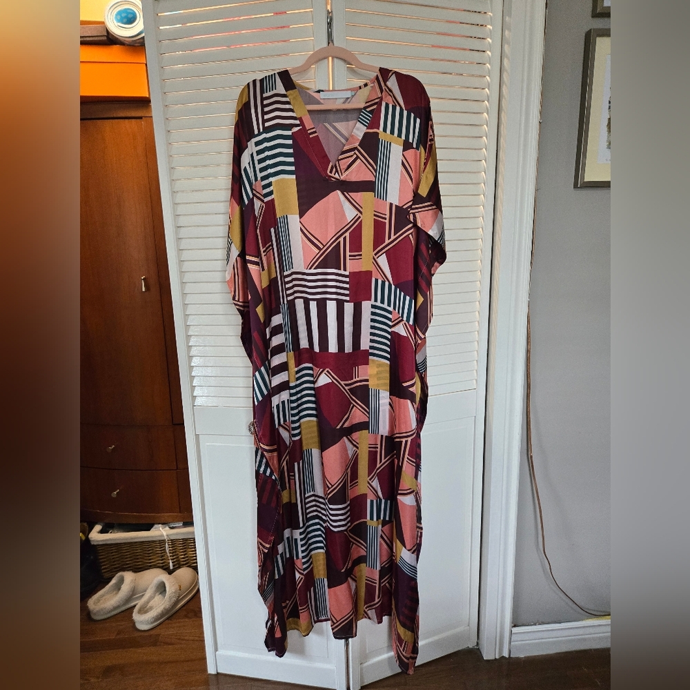 Geometric Multicolor Maxi Dress